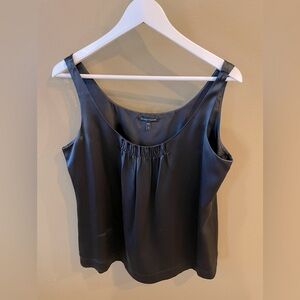Eileen Fisher graphite silk sleeveless shell